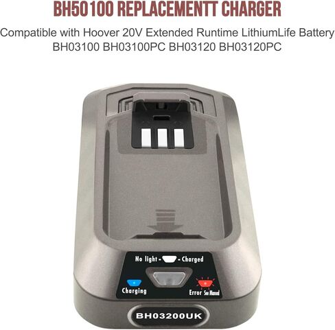 ADVTRONICS 20V BH03200 BH50100 Charger Compatible with Hoover 20V Extended Runtime LithiumLife Battery BH03100 BH03100PC BH03120 BH03120PC in Kuwait