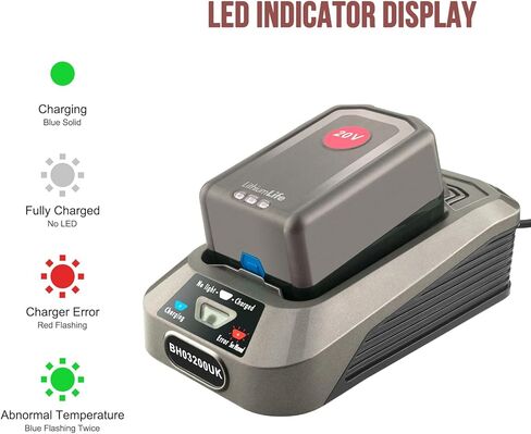 ADVTRONICS 20V BH03200 BH50100 Charger Compatible with Hoover 20V Extended Runtime LithiumLife Battery BH03100 BH03100PC BH03120 BH03120PC in Kuwait