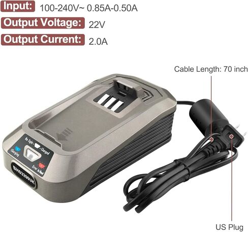 ADVTRONICS 20V BH03200 BH50100 Charger Compatible with Hoover 20V Extended Runtime LithiumLife Battery BH03100 BH03100PC BH03120 BH03120PC in Kuwait