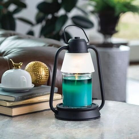 RimRockProducts - Lamp + Candle Warmer - Black Candle Warmer Lamp - Dimable Candle Lamp - 2 Bulbs Included - Compatible with Jar Candles - Candle Melter Scent Distributor Lamp - Lanturn in Saudi Arabia