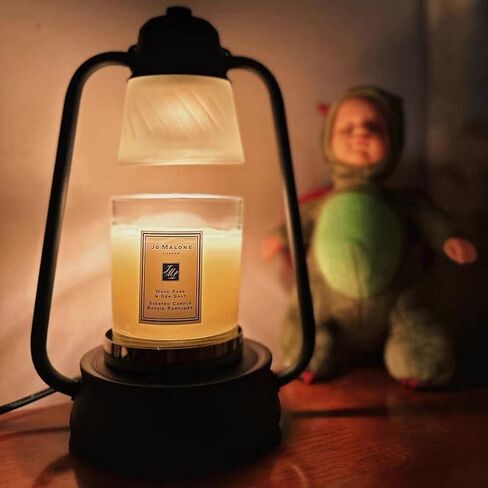 RimRockProducts - Lamp + Candle Warmer - Black Candle Warmer Lamp - Dimable Candle Lamp - 2 Bulbs Included - Compatible with Jar Candles - Candle Melter Scent Distributor Lamp - Lanturn in Saudi Arabia