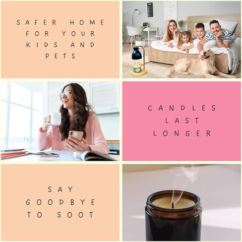 مصباح شمعة أسود أكثر دفئًا مع مؤقت، سخان مصباح شمعة قابل للتعتيم لشموع الجرة مع مؤقت إيقاف تلقائي، سخان شمعة المصباح العلوي متوافق مع شموع يانكي الكبيرة، سخان كهربائي لطيف يذوب الشمع in Kuwait