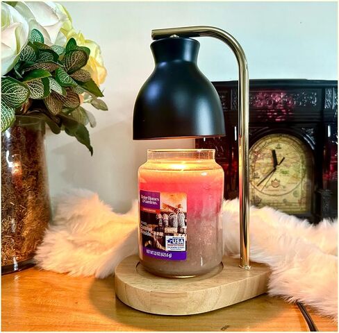 مصباح شمعة أسود أكثر دفئًا مع مؤقت، سخان مصباح شمعة قابل للتعتيم لشموع الجرة مع مؤقت إيقاف تلقائي، سخان شمعة المصباح العلوي متوافق مع شموع يانكي الكبيرة، سخان كهربائي لطيف يذوب الشمع in Kuwait