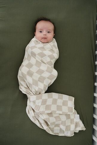 Mebie Baby Wild West Muslin Swaddle, Modern and Neutral Swaddle Blanket for Baby Girl or Boy, Soft Baby Blankets, Newborn Swaddle Blanket, 0-3 Month, Comfy Wrap, Baby Essentials & Gifts in Saudi Arabia
