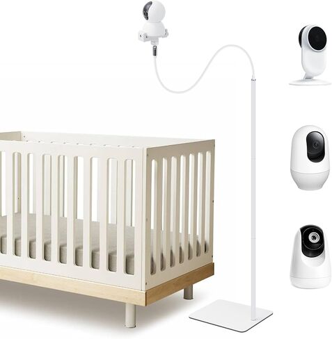 Baby Monitor Mount for 1.9-4.1'' Wide Monitor (Infant Optics DXR-8 ect.), Adjustable Height Baby Monitor Floor Stand Holder with 3 Mounts for Cameras with 1/4 Threaded Connection/ Calabash Hole Indoor in Kuwait