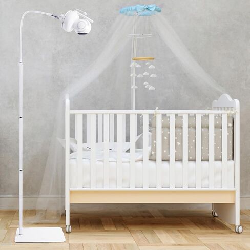 Baby Monitor Mount for 1.9-4.1'' Wide Monitor (Infant Optics DXR-8 ect.), Adjustable Height Baby Monitor Floor Stand Holder with 3 Mounts for Cameras with 1/4 Threaded Connection/ Calabash Hole Indoor in Kuwait