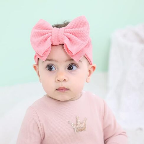 12 عبوة من ربطة شعر ذات عقدة كبيرة بعقدة شريطية مرنة واسعة من النايلون قابلة للتمدد ربطة رأس ربطات شعر وعمامة شعر إكسسوارات للشعر للأطفال حديثي الولادة وحديثي الولادة وحديثي الولادة in Kuwait