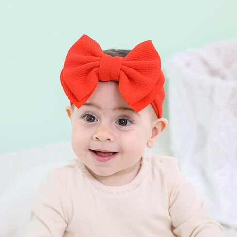 12 عبوة من ربطة شعر ذات عقدة كبيرة بعقدة شريطية مرنة واسعة من النايلون قابلة للتمدد ربطة رأس ربطات شعر وعمامة شعر إكسسوارات للشعر للأطفال حديثي الولادة وحديثي الولادة وحديثي الولادة in Kuwait