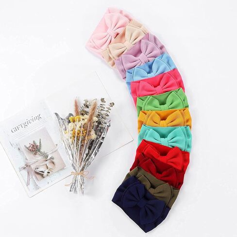 12 عبوة من ربطة شعر ذات عقدة كبيرة بعقدة شريطية مرنة واسعة من النايلون قابلة للتمدد ربطة رأس ربطات شعر وعمامة شعر إكسسوارات للشعر للأطفال حديثي الولادة وحديثي الولادة وحديثي الولادة in Kuwait