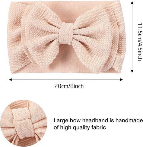 12 عبوة من ربطة شعر ذات عقدة كبيرة بعقدة شريطية مرنة واسعة من النايلون قابلة للتمدد ربطة رأس ربطات شعر وعمامة شعر إكسسوارات للشعر للأطفال حديثي الولادة وحديثي الولادة وحديثي الولادة in Kuwait