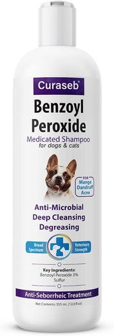 Curaseb Benzoyl Peroxide Dog Shampoo – Relieves Dandruff, Scaling, Scratching and Folliculitis, Veterinary Strength Formula in Saudi Arabia