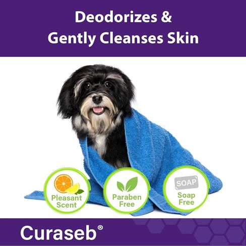 Curaseb Benzoyl Peroxide Dog Shampoo – Relieves Dandruff, Scaling, Scratching and Folliculitis, Veterinary Strength Formula in Saudi Arabia