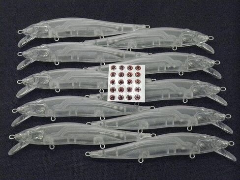 wLure 10 Blank Unpainted Minnow Crankbait Topwater Lipless Jerkbait Fishing Lures in Saudi Arabia