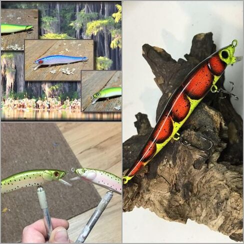 wLure 10 Blank Unpainted Minnow Crankbait Topwater Lipless Jerkbait Fishing Lures in Saudi Arabia