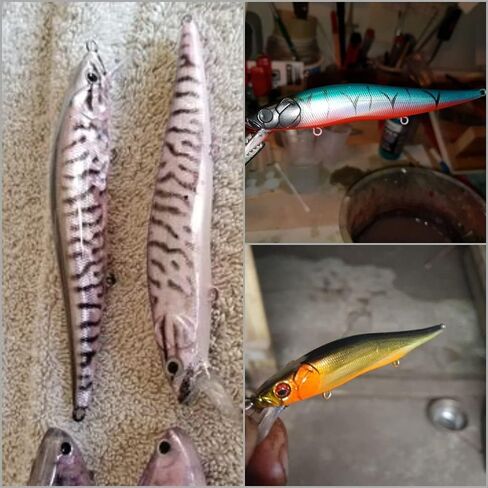 wLure 10 Blank Unpainted Minnow Crankbait Topwater Lipless Jerkbait Fishing Lures in Saudi Arabia