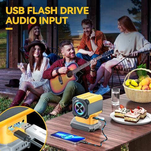 مكبر صوت بلوتوث محمول لبطارية ديوالت 18 فولت/20 فولت، مكبر صوت ستيريو 20 وات لأداة ديوالت 20 فولت مع شحن USB، مكبرات صوت بلوتوث خارجية مزدوجة لموقع العمل والتخييم والمنزل والحفلات (بدون بطارية) in Kuwait