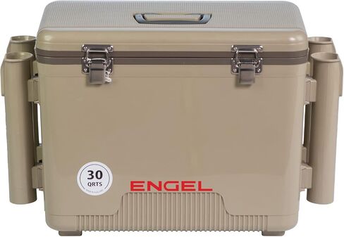 Engel UC30 Leak-Proof, Air Tight, Fishing Drybox Cooler with Built-in Fishing Rod Holders, Also Makes The Perfect Hard Shell Lunchbox for Men and Women in Kuwait