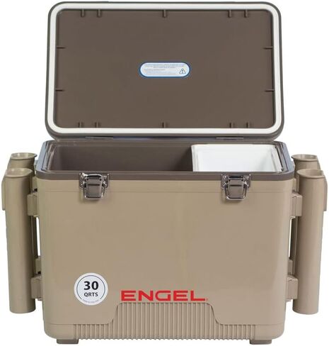 Engel UC30 Leak-Proof, Air Tight, Fishing Drybox Cooler with Built-in Fishing Rod Holders, Also Makes The Perfect Hard Shell Lunchbox for Men and Women in Kuwait