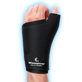 Wisexplorer Soft Gel Wrist Ice Pack, Reusable Cold & Hot Hand Therapy Wrap, Pain Relief Sleeve for Hand Injuries,Carpal Tunnel,Arthritis,Tendonitis, Tenosynovitis, Swelling & Bruises (Black) in Kuwait