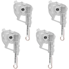 Amazing Drapery Hardware Low Profile Wand Tilter, Set of 4 - Durable Metal Construction, Heavy Duty Hexagon Gear/Hook Connection - Clear Blind Tilt Mechanism for 2" Horizontal Blinds in Saudi Arabia