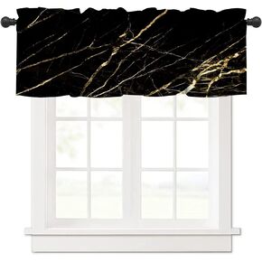 Geometric Curtain Valance for Windows Gray Modern Rod Pocket Valance Window Treatments 1 Panel Abstract Beach Short Curtains for Kitchen Windows Bathroom Bedroom 54 x 18 inch