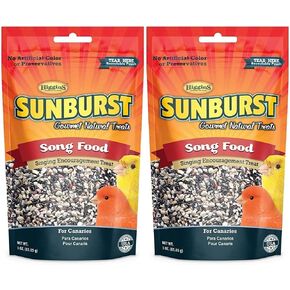 Higgins 2 Pack of Sunburst Song Food Singing Encouragement Treats for Canaries, 3 Ounces Each in Saudi Arabia