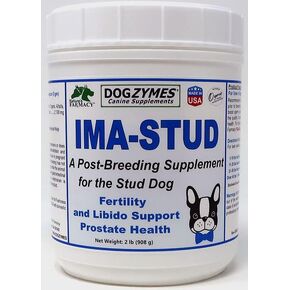 مكمل يومي من Dogzymes Ima Stud يضاف إلى الطعام لتعزيز الرغبة الجنسية والأداء وتطوير خلايا الحيوانات المنوية وحيوية الكلب المربط (2 رطل) in Kuwait