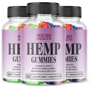 Best Bio Health Hemp Gummies - Best Bio Health Gummies with Hemp Extract - Best Bio Health Gummy Multivitamin Advanced Formula Supplement (3 Pack) in Kuwait