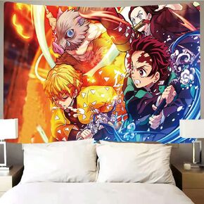 Timimo Anime Tapestry Poster - Japanese Anime Merchandise - Anime Decorations Wall Art - Room Decoration, Birthday Wallpaper 78.7x59 Inches