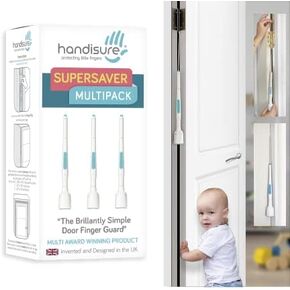 Child Door Safety Door Pinch Guard. Automatic, Hinge & Lock Side Safety, Reliable, Multiple Awards & Unique, Baby Door Stopper. Easy to Install & Build to Last Finger Guard for Door in Kuwait