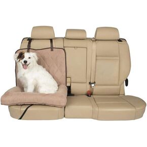 PetSafe Happy Ride Car Cuddler, Dog Bed Seat Cover - Grey and Tan - Bench and Bucket Covers for Cars, SUVs and Trucks in Kuwait