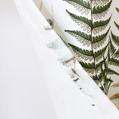 ستائر مطبخ منزلية من Valea بطول 45 بوصة بألوان مائية ربيعية وأوراق خضراء ونباتات بيضاء قصيرة لغرفة المعيشة والحمام وطبقات معالجة النوافذ الصغيرة، لوحتان in Kuwait