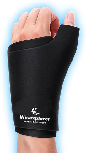 Wisexplorer Soft Gel Wrist Ice Pack, Reusable Cold & Hot Hand Therapy Wrap, Pain Relief Sleeve for Hand Injuries,Carpal Tunnel,Arthritis,Tendonitis, Tenosynovitis, Swelling & Bruises (Black) in Kuwait