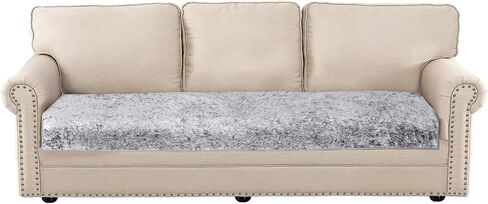 غطاء أريكة مخملي مسحوق من E-Solem للوسائد، غطاء أريكة بلون خالص، غطاء أريكة على شكل حرف L، غطاء منزلق للكرسي، غطاء كرسي بذراعين، غطاء مقعد، أسود 91.44 سم × 111.48 سم (قطعة واحدة/ليست كل المجموعة) in Kuwait