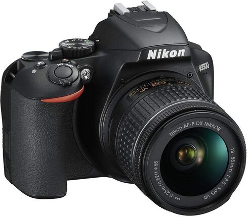 كاميرا Nikon D3500 DSLR مع عدسة 18-55 ملم (1590) + شاشة 4K + 2 بطاقة ExtremePro سعة 64 جيجابايت + 2 x EN-EL14a + برنامج Corel + حامل ثلاثي القوائم Pro + حقيبة + مجموعة مرشح + المزيد - الطراز العالمي (متجدد) in Saudi Arabia