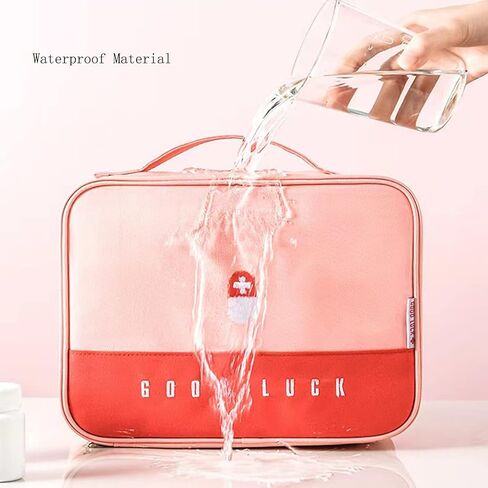 ايلسانج شنطة اسعافات اولية فارغة، شنطة طبية للسفر والتخييم والمشي لمسافات طويلة، شنطة طبية عائلية بسعة كبيرة (مقاس L، اخضر) in Kuwait