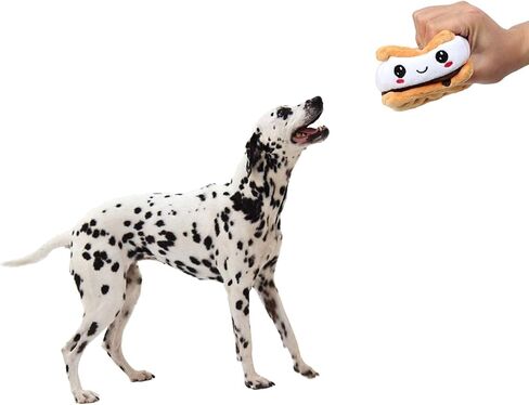 Fuyage كريم سمور البسكويت صار أفخم دمية على شكل كلب محشوة ألعاب من القطيفة لجرو الكلاب الصغيرة المتوسطة in Kuwait