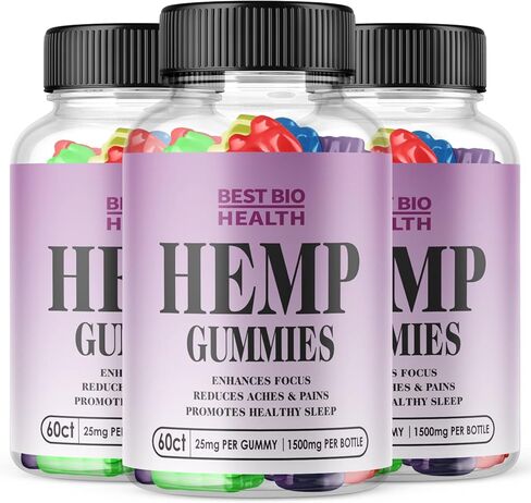 Best Bio Health Hemp Gummies - Best Bio Health Gummies with Hemp Extract - Best Bio Health Gummy Multivitamin Advanced Formula Supplement (3 Pack) in Kuwait