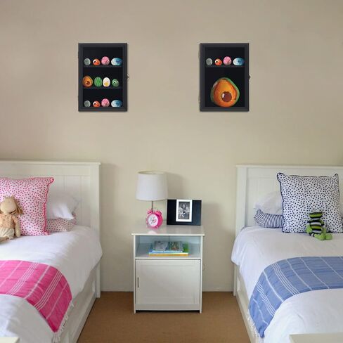 علبة عرض الصخور لطلاء Tieeqe - صندوق ظلال مقاوم للغبار لصخور النهر المطلية - خزانة عرض صخرية مصقولة مع أكريليك مضاد للأشعة فوق البنفسجية بنسبة 98% للصخور الناعمة، هدية لمحبي طلاء الصخور باللون الأسود in Kuwait