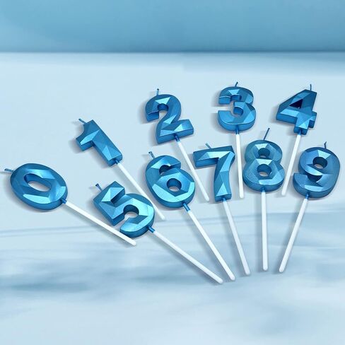 شموع عيد الميلاد الثامن عشر والحادي والثمانين للكيك، رقم فضي 18 81 شمعة ثلاثية الأبعاد على شكل ألماس مستلزمات حفلات أعياد الميلاد للفتيات والأولاد والنساء والرجال in Saudi Arabia