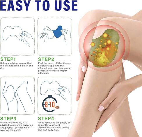 iTecFreely Knee Patches, 24 PCS Heat Patches for Knee - Effective Soothes Discomfort for Knee, Back, Neck & Shoulder in Kuwait