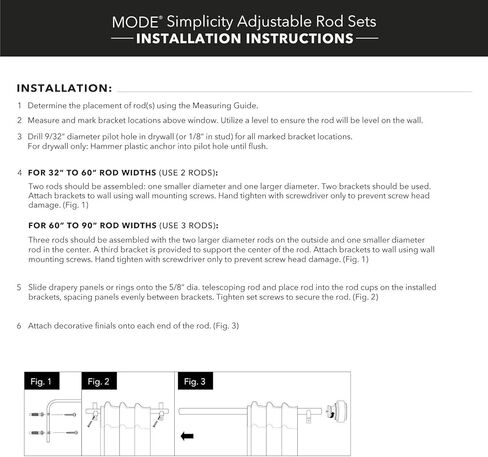 مجموعة قضبان ستارة MODE Simplicity بقطر 5/8 بوصة مع نهايات قضيب ستارة مربعة شفافة وقضيب ستارة قابل للتعديل مثبت على الحائط من الفولاذ، يناسب نوافذ من 32 بوصة إلى 90 بوصة، ذهبي in Kuwait