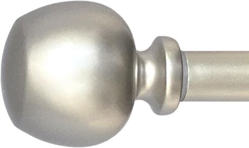 Morena 48-86 Inch Adjustable Curtain Rod Set, 5/8 Inch Diameter in Black in Kuwait
