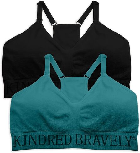 Kindred Bravely 2-Pack Hands Free Sports Pumping Bra Bundle (Black and Teal, X-Large) in Saudi Arabia
