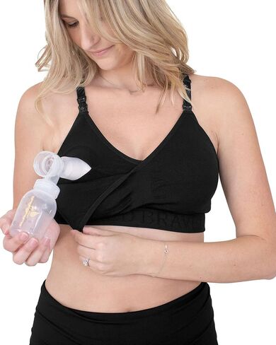 Kindred Bravely 2-Pack Hands Free Sports Pumping Bra Bundle (Black and Teal, X-Large) in Saudi Arabia