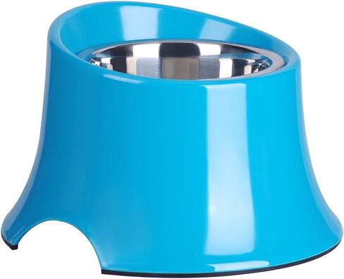 Super Design Elevated Dog Bowls Small Size Dog 2 Pcs Raised Dog Dish, Non Spill Edges & Non Skid Sturdy Melamine Stand, Reduce Neck Stress, Less Regurgitating and Vomiting 1 Cup White and Black in Saudi Arabia
