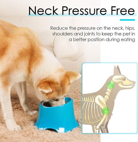Super Design Elevated Dog Bowls Small Size Dog 2 Pcs Raised Dog Dish, Non Spill Edges & Non Skid Sturdy Melamine Stand, Reduce Neck Stress, Less Regurgitating and Vomiting 1 Cup White and Black in Saudi Arabia