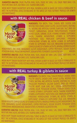 Meow Mix Tender Favorites Poultry & Beef Variety Pack, 2.75-Ounce Cups, 12-Count in Saudi Arabia