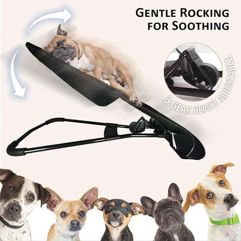 كرسي هزاز للكلاب من MUNLIT، سرير هزاز محمول للحيوانات الأليفة، أسرة قابلة للغسل للكلاب الصغيرة، سرير أريكة هزاز قابل للطي للحيوانات الأليفة بوزن أقل من 22 رطل/10 كجم in Kuwait