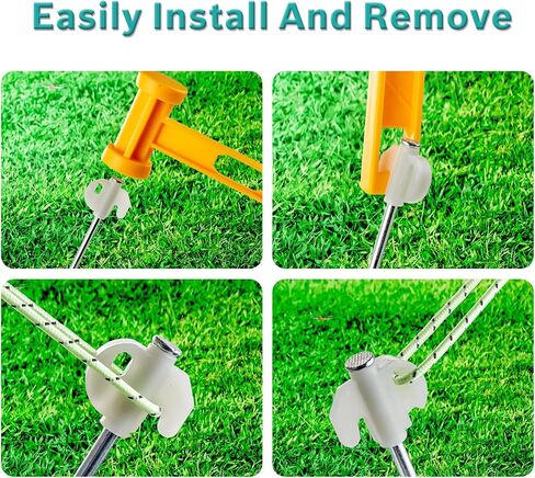 12 PCS Tent Stakes Heavy Duty 7.6 Inch Dark Tent Stakes Kit Includes Rope Adjuster Storage Bag and Hammer,Metal Stakes with 4 PCS Reflective Wind Ropes for Ground,Gardening and Canopy,Outdoor in Saudi Arabia